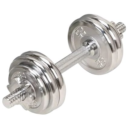 Adjustable Weight Dumbbell with Chrome Handle and Stand