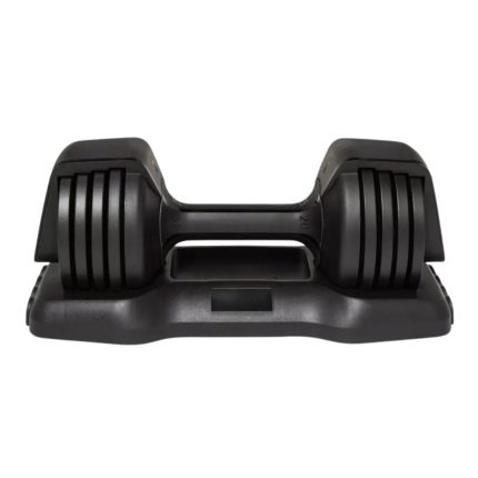 Snappylaar 25 lb Adjustable Dumbbell Single Piece with Tray – Black