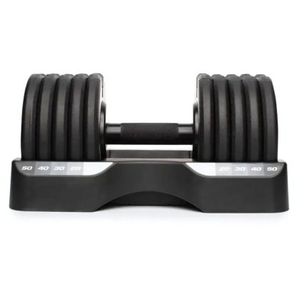 Snappylaar 50 lb Select-A-Weight Adjustable Dumbbell Set – Black